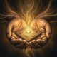 Cupped hands holding a glowing circuit board with light rising from it.Featured Image Description: A close-up 1:1 hand-drawn image of two open hands cupped together against a dark background. Resting in the palms is a simple circuit board glowing with warm golden light. Thin streams of light rise from the board into the darkness above. The image bleeds to all edges with no borders or frames. No text appears on the image. The style is simple and reverent, suitable for a Christian devotional publication.Featured Image Title: The Builder Called Upon the Lord