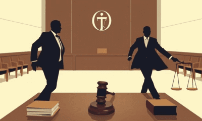 Image showing the dramatic court case involving Nigerian lawyers Afe Babalola and Dele Farotimi.