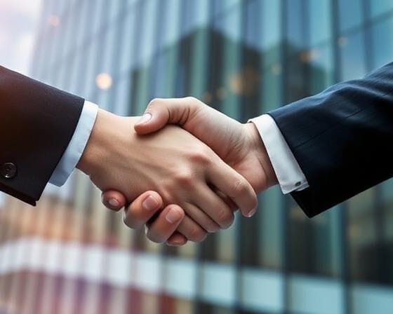 Visual representation of business security through SBLC, showcasing a secure handshake and financial protection elements. This image is created by AI.