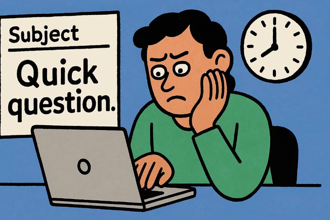 Person typing cold email on laptop with CEO contact visible.Featured Image Description:
This image shows someone writing a cold email on a laptop. The email is short and clear, aimed to reach a CEO. The setting looks like a simple office space, with focus on the email content on screen.Featured Image Title:
Cold Email Writing Scene