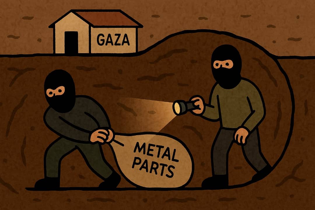 A tunnel under a Gaza home used for smuggling parts.Featured Image Description:
The image shows a secret tunnel under a small building in Gaza. The tunnel connects Gaza to Egypt and is used to bring items into Gaza.Featured Image Title:
Tunnel Under Gaza Home