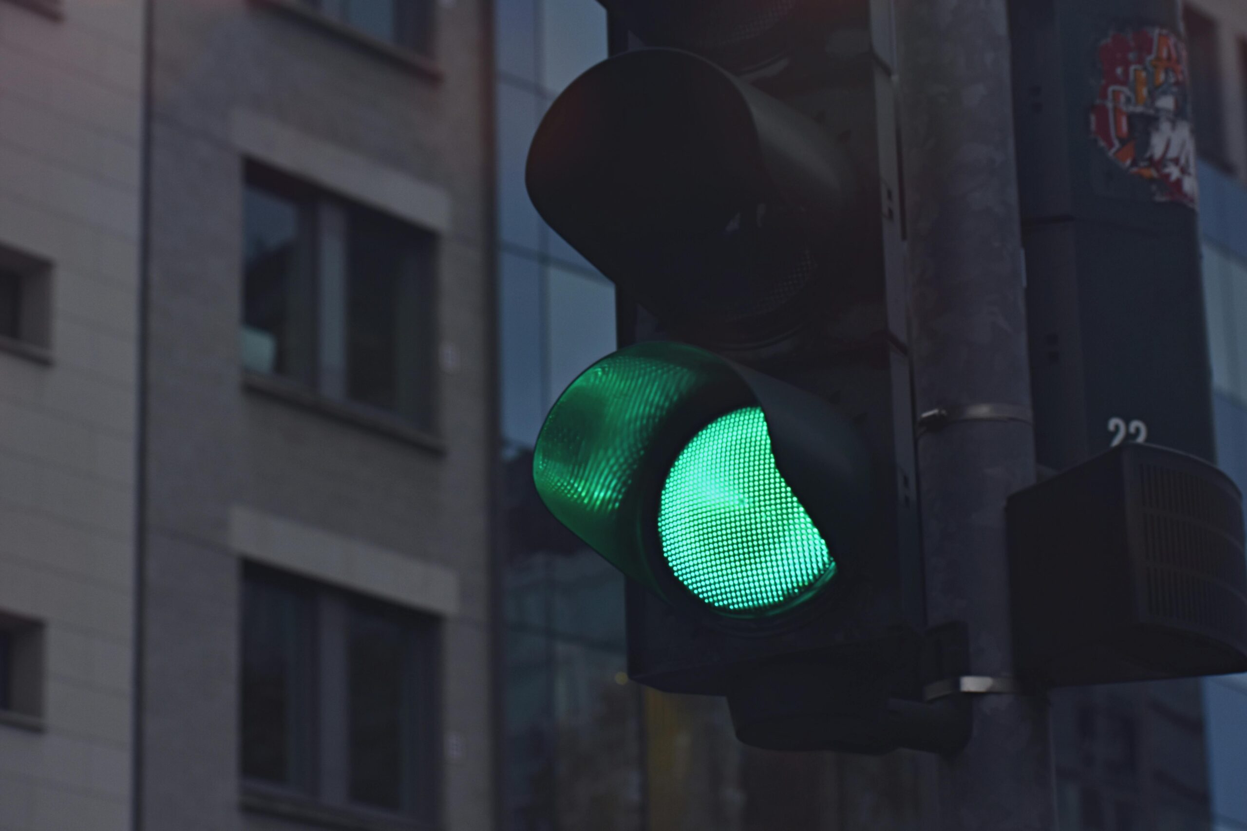 A traffic sign with green light - GO!