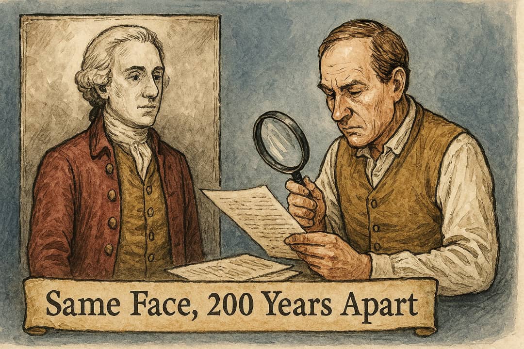 A mysterious man in historical clothing with no signs of aging.Featured Image Description:
An illustration of a well-dressed man from the 1700s, appearing youthful despite accounts of him living for hundreds of years.Featured Image Title:
Mysterious immortal man painting