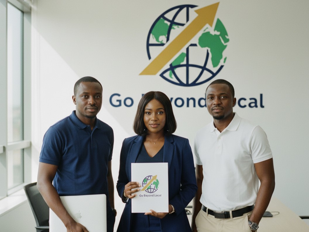 A laptop, books, and a corporate folder with the Lagos skyline, symbolizing integrated business solutions.Featured Image Description:
This image shows the professional approach that defines About Go Beyond Local services.Featured Image Title:
about-go-beyond-local-team-2025-07-21.jpg