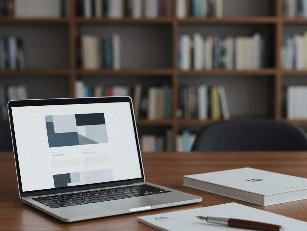 A laptop showing a blog layout and a printed report on a desk.Featured Image Description:
This image shows the systematic preparation of materials for platform-specific distribution.Featured Image Title:
content-publishing-solutions-document-arrangement-2025-07-21.jpg