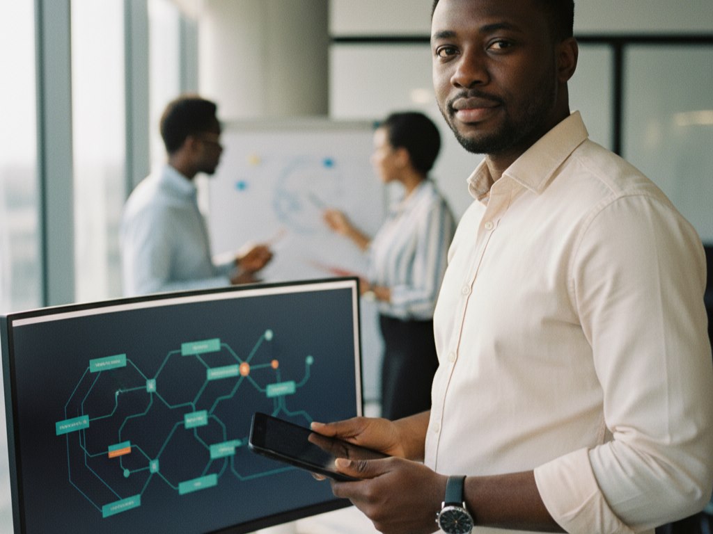 A confident Nigerian lead developer presenting a custom application architectureFeatured Image Description:
A confident Nigerian lead developer presenting a custom application architectureFeatured Image Title:
custom-web-application-dashboard-2025-07-21.jpg