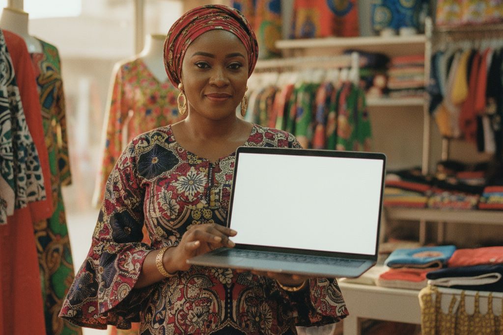 A Nigerian boutique owner holding a laptop, connecting her physical store to a digital presence.Featured Image Description:
A functional website serves as the primary interface between your business and its audience.Featured Image Title:
website-design-development-process-2025-07-21.jpg