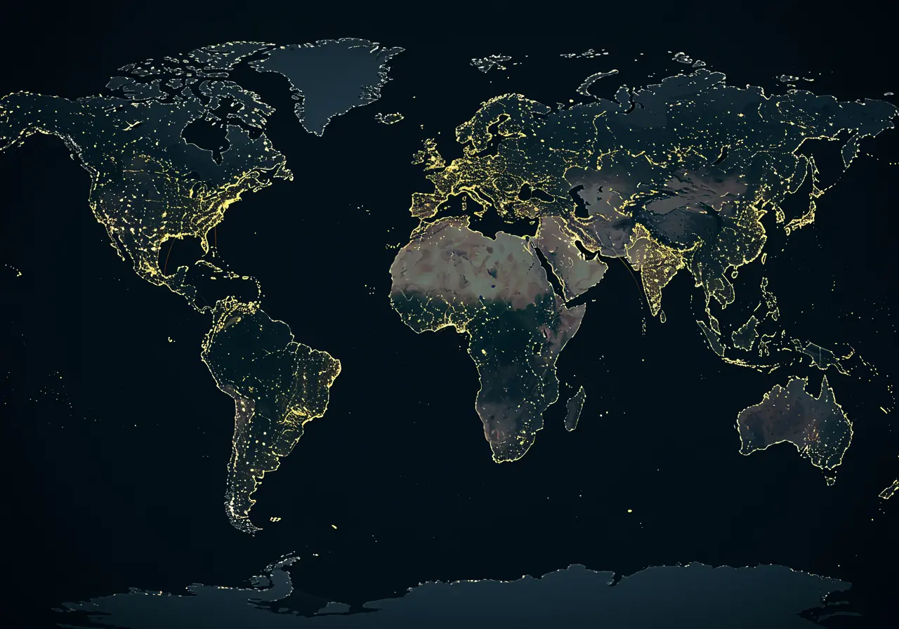 A map of undersea cables showing the importance of Global network security
