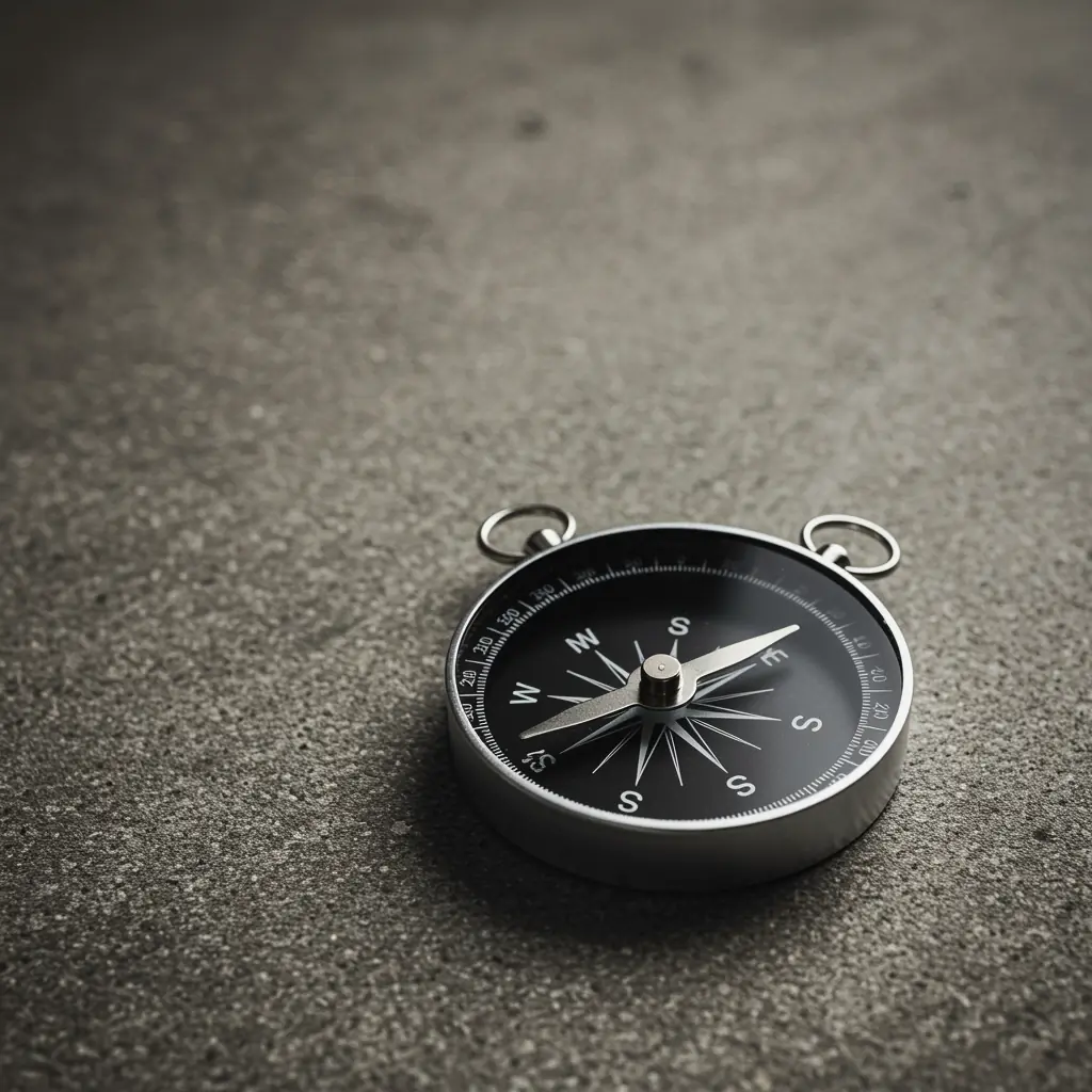 A compass representing direction for WhatsApp marketing tips