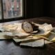 Luxury watch and business expense receipts on a wooden table.
Featured Image Description: A realistic, cinematic photograph of a single expensive wristwatch resting on a pile of faded paper receipts on a dark wooden surface. Minimal and uncluttered.
Featured Image Title: The Cost of Doing Business