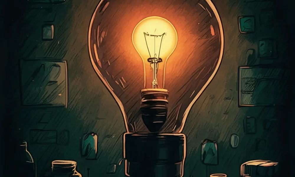 A glowing five star constellation to Get more reviews