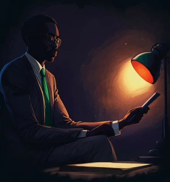 A hand-drawn magnifying glass focusing on a map representing Local search terms