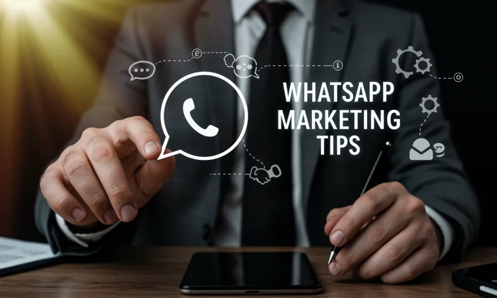 A single gear representing the system of WhatsApp marketing tips