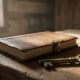 A vintage leather ledger and a brass key on a wooden table.
Featured Image Description: A realistic, cinematic photograph of a dusty, vintage leather-bound ledger sitting on a heavy wooden table. A single, old-fashioned brass key rests beside it. Soft, natural sunlight streams through a window, illuminating the textures of the paper and the grain of the wood. The background is a soft-focus view of a quiet, sun-drenched room. Minimalist and editorial.
Featured Image Title: The Ledger of Data Ownership