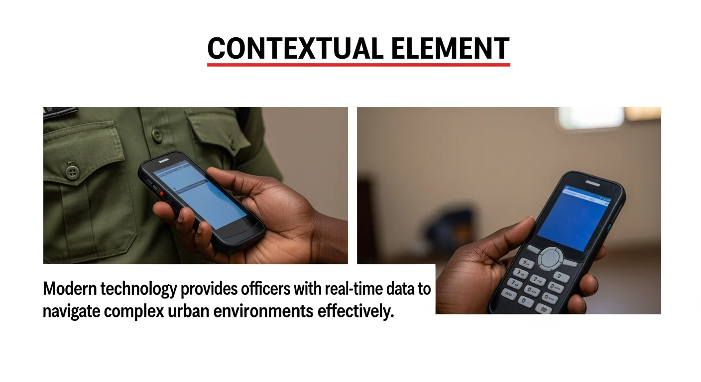 A professional officer using technology where Digital Maps Help Police