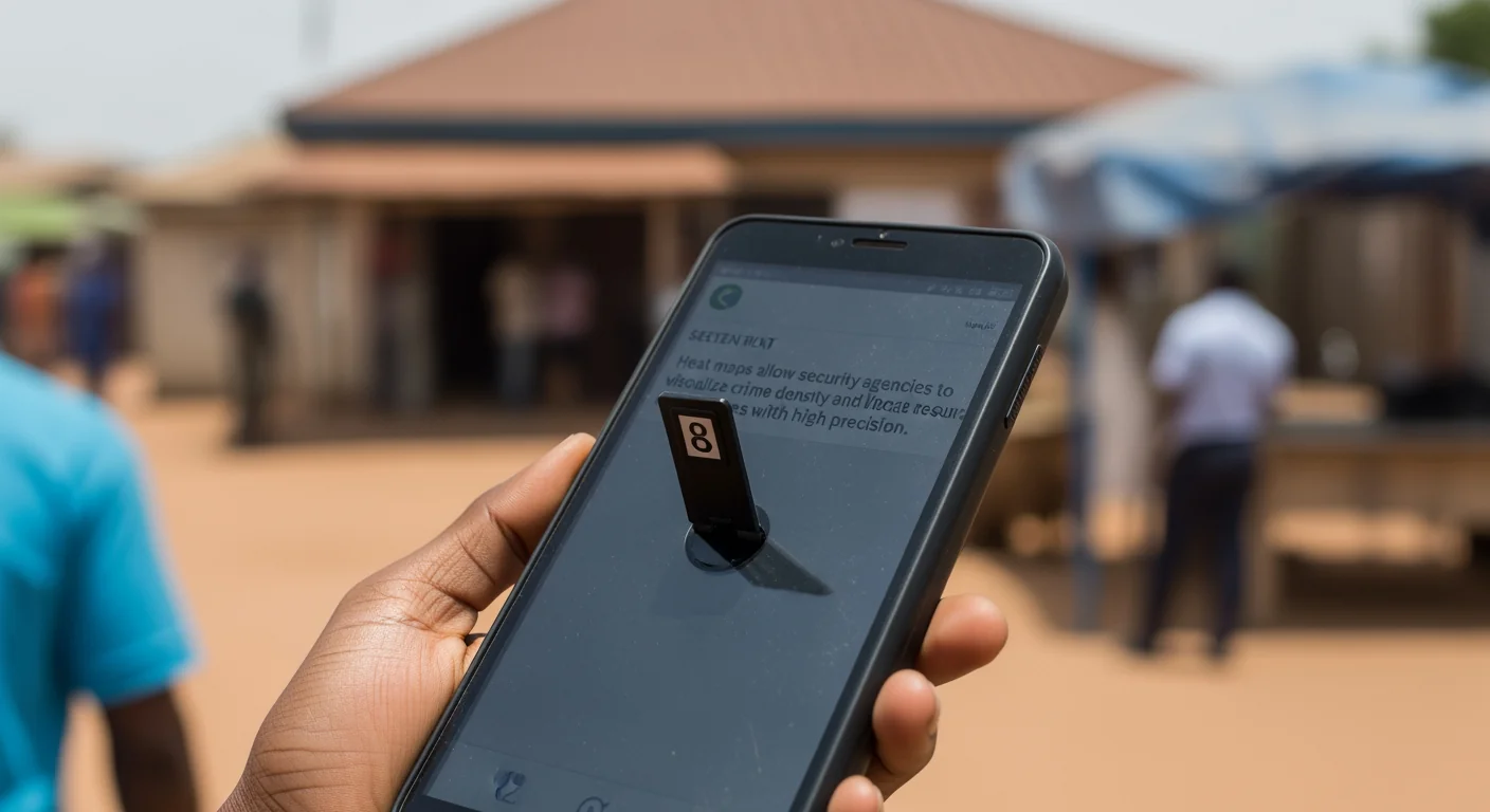 A digital heat map showing how Digital Maps Help Police track crime spots