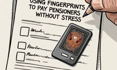 A group of elderly people benefiting from Using Fingerprints to Pay Pensioners