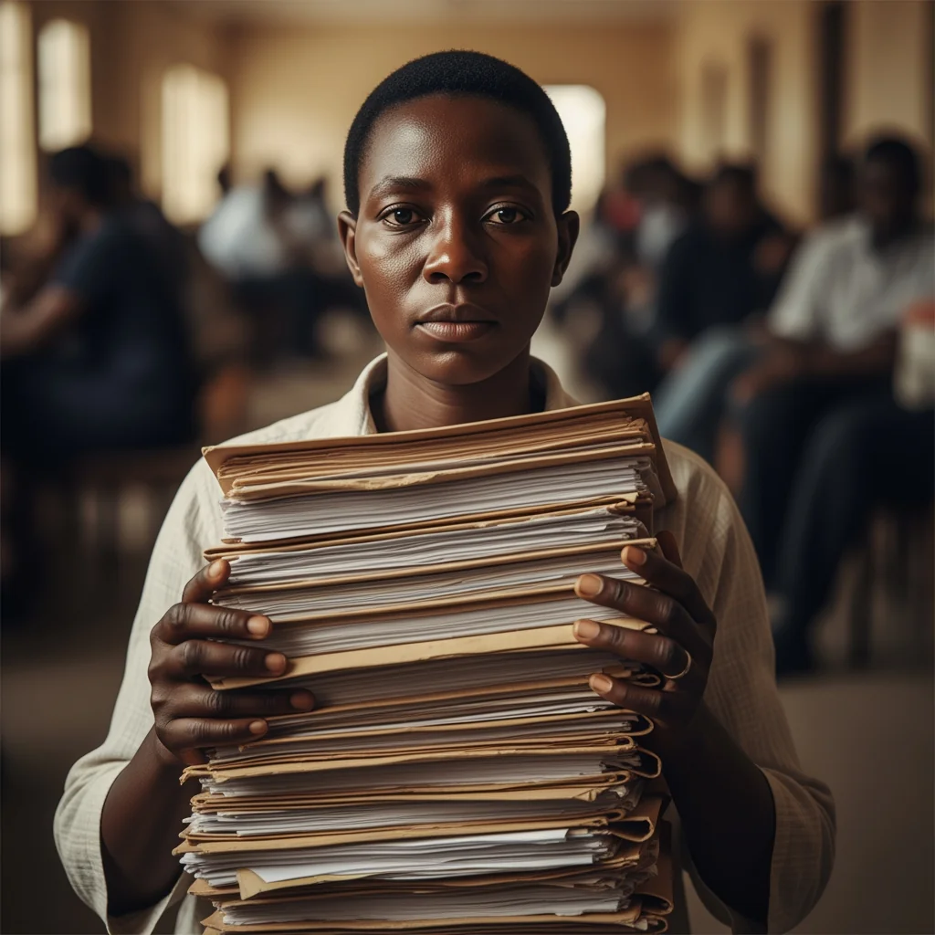Close-up of a weary civil servant representing the need for electronic document management for state ministries
