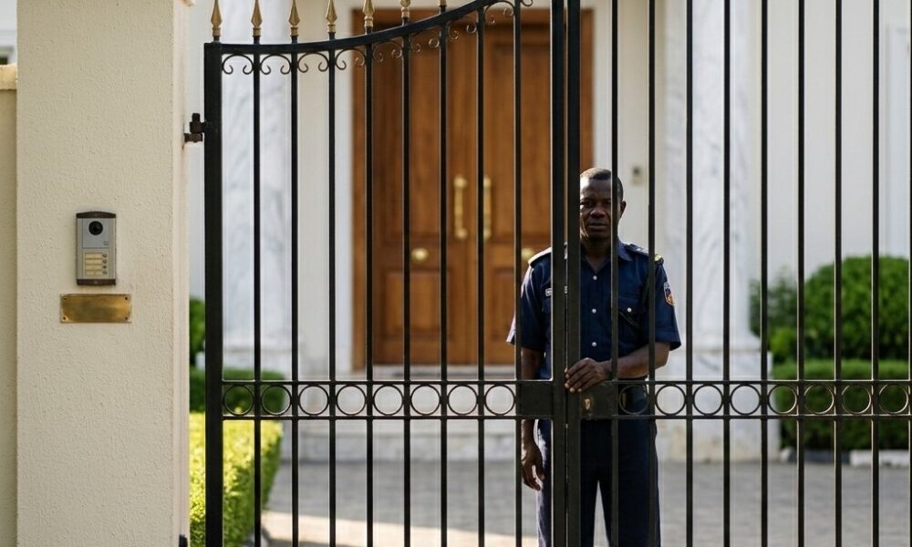 Aerial view of Banana Island Lagos showing luxury mansions with waterfront and boatsFeatured Image Description:
Drone aerial photograph of Banana Island, Lagos, showing the man-made island layout with concentric roads, luxury waterfront mansions with swimming pools, boats docked at private jetties, and the lagoon surrounding the development. Clear sky with soft clouds. Date stamp indicates first quarter 2026.Featured Image Title:
banana-island-lagos-aerial-luxury-homes-2026.jpg