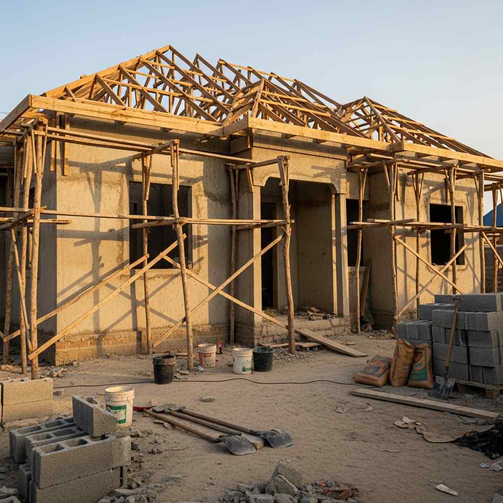 Build a 3-bedroom bungalow a budget documentary image