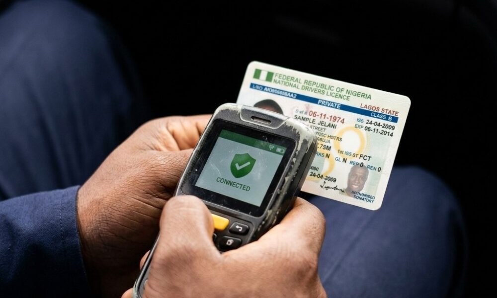 FRSC and NIMC officials at data integration agreement signing ceremony showing laptop and documentsFeatured Image Description:
Digital photograph of Federal Road Safety Corps and National Identity Management Commission representatives seated at a conference table during the official memorandum of understanding signing for data integration. Both agencies' logos visible on backdrop. Documents and laptops on table. Date stamp indicates first quarter 2026.Featured Image Title:
frsc-nimc-data-integration-agreement-signing-2026.jpg