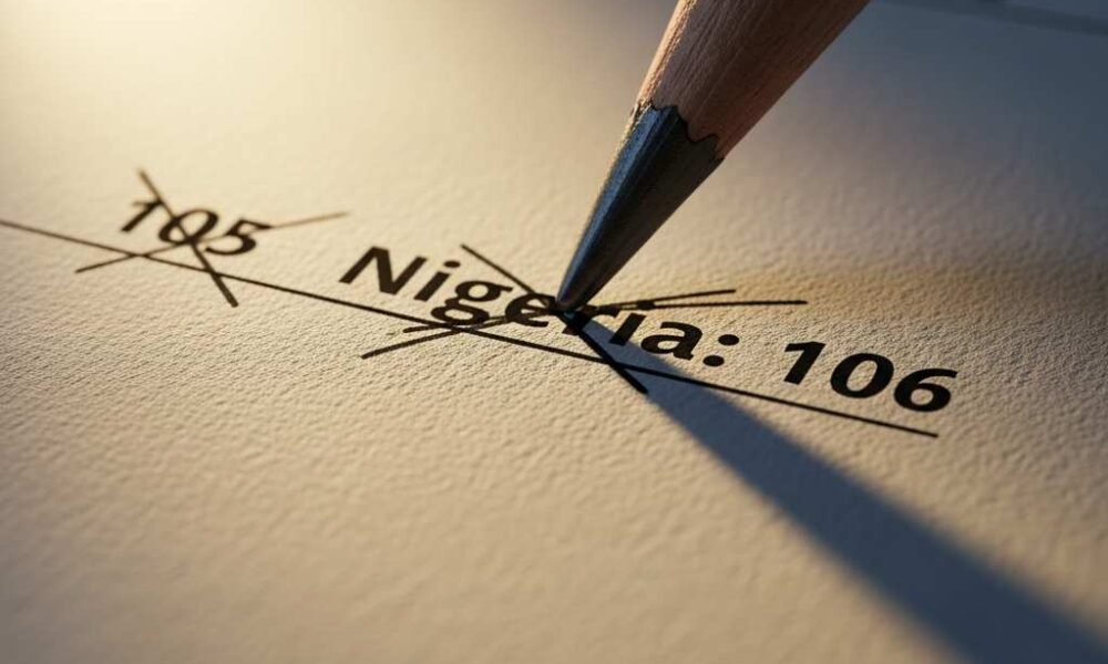 Macro view report page showing a corrected numerical ranking.