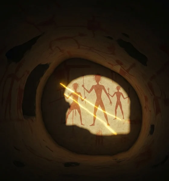 illustration for Cave Paintings Shift Position Slightly at Igbara Oke Solstic