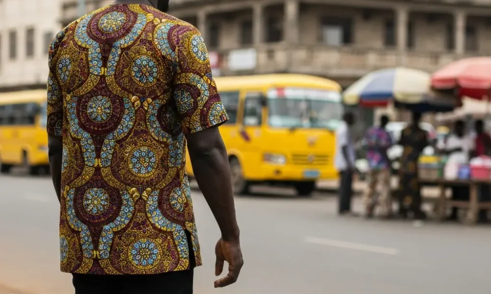 Man watches Lagos land.