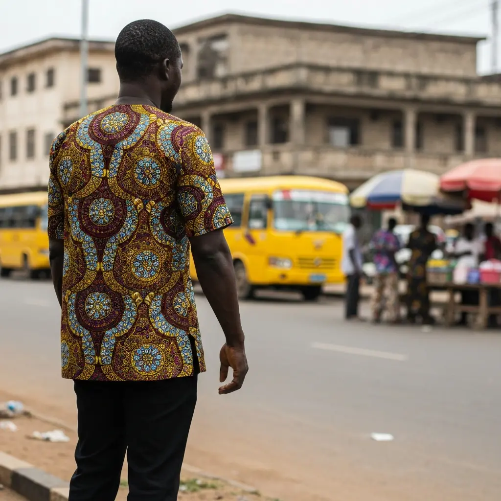 Man watches Lagos land.