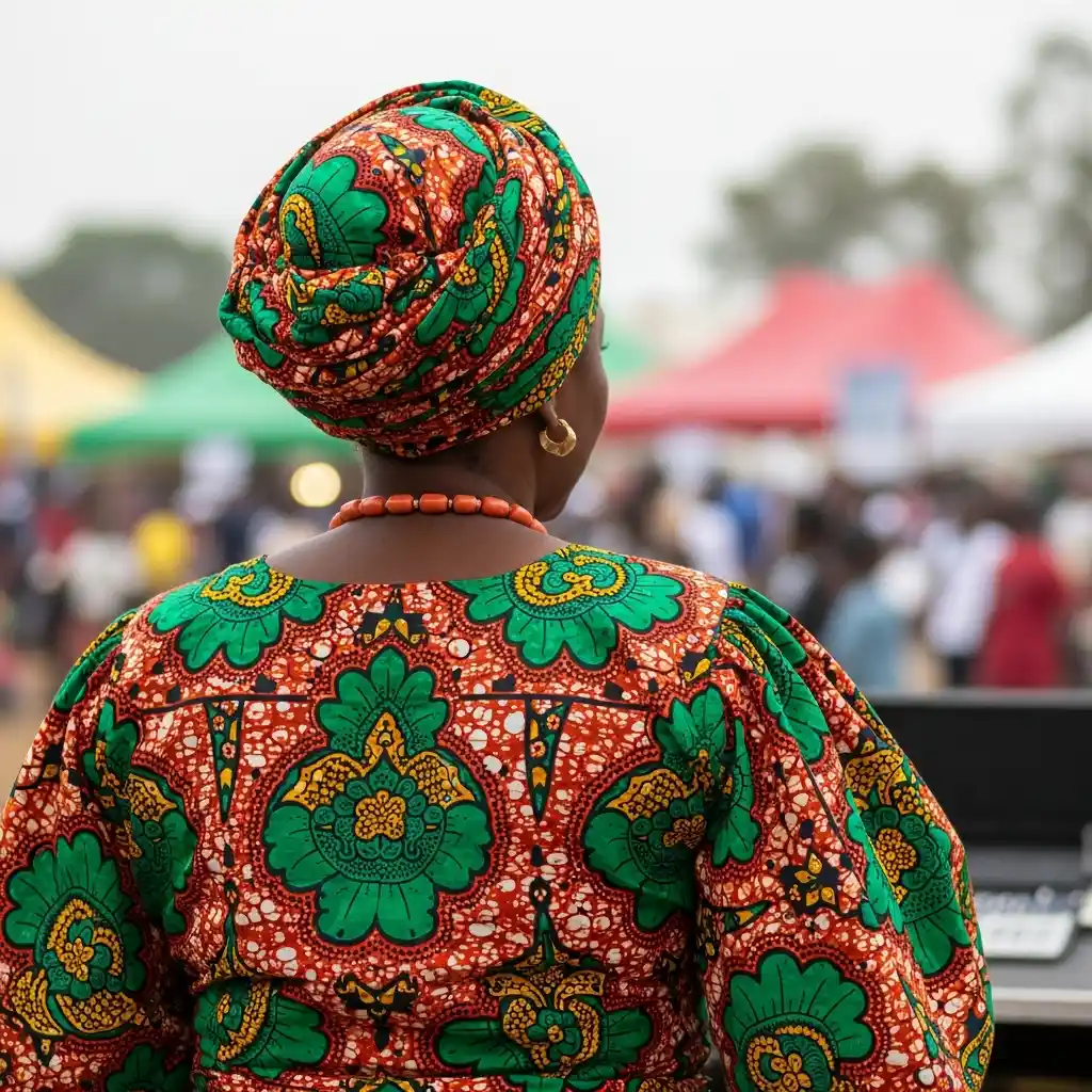 Woman in Ankara at Ake Arts and Book Festival.