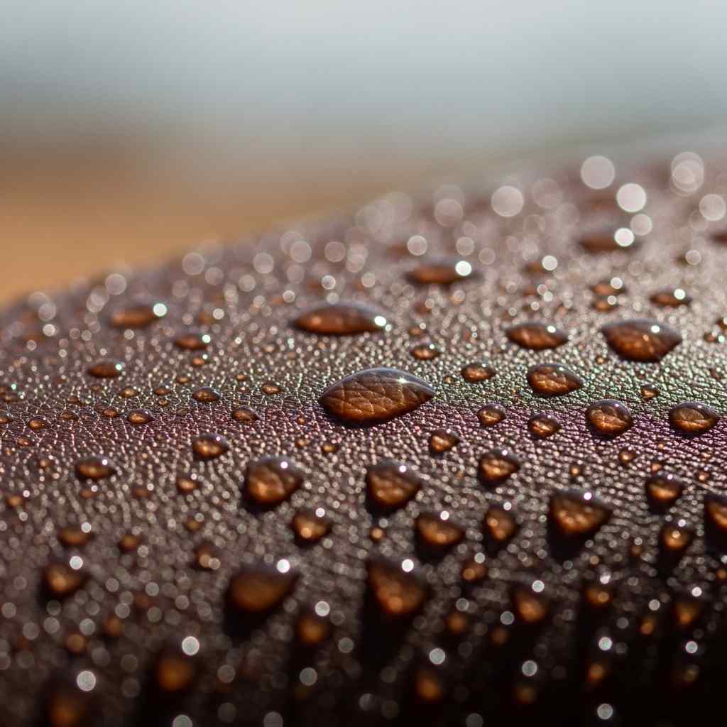 Extreme close-up droplets on dark sk bright sunlight
