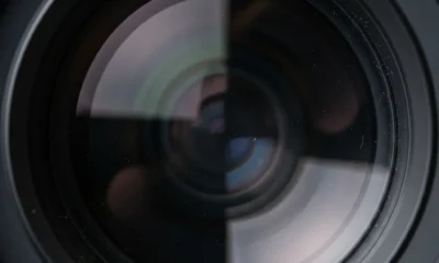 Close up of a glass lens