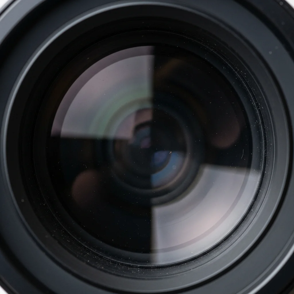 Close up of a glass lens