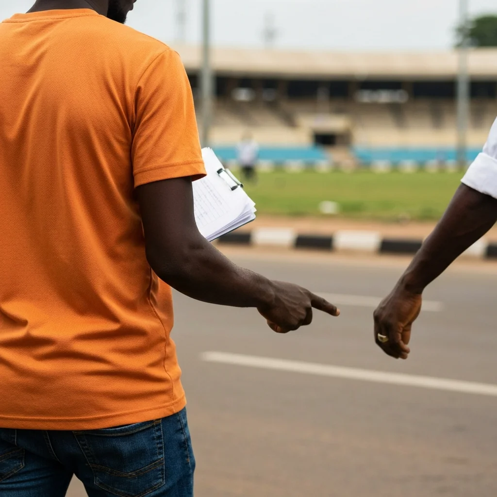 Person walks on street in Lagos.