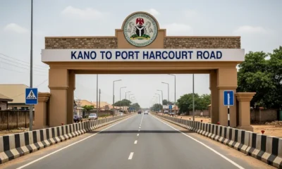 Empty highway stretching between Kano and Port Harcourt, Nigeria