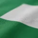 Green and white striped Nigerian flag