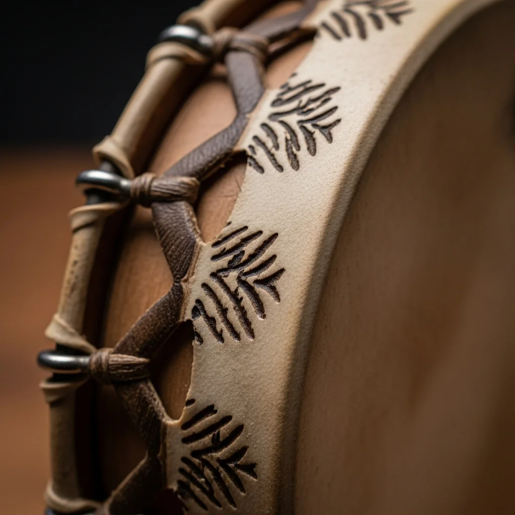 Close-up of drum skin