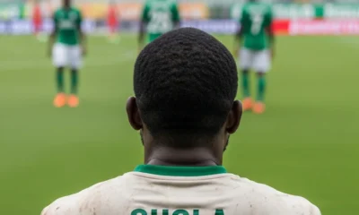 Shola Akinlade watches match.
