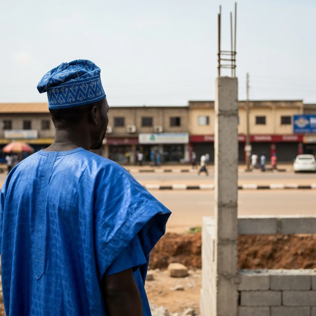 Person by building site in Warri